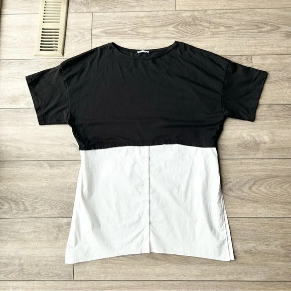 Zara Black White Mixed Media Oversized Tunics - Picture 4 of 14